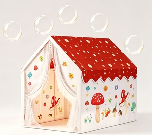 Adorable Tienda <span class=keywords><strong>de</strong></span> Juego Infantil con Diseño <span class=keywords><strong>de</strong></span> Cabaña <span class=keywords><strong>de</strong></span> Hongos para Niñas, Tienda <span class=keywords><strong>de</strong></span> Juego <span class=keywords><strong>de</strong></span> Cuento <span class=keywords><strong>de</strong></span> Hadas Roja y Blanca, Tienda <span class=keywords><strong>de</strong></span> Princesa para Niñas Pequeñas, Regalo <span class=keywords><strong>de</strong></span> Cumpleaños - Product Image 2