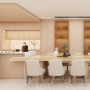 Muebles de Cocina Modulares Económicos Completos en Forma Cuadrada, Muebles de Cocina Lacados con Isla, Hechos en China - Product Image 1