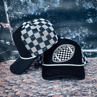 Casquette de camionneur avec dos en maille jersey imprimé numériquement, logo brodé sur le devant, style hiver Y2K, hip-hop, sport, décontractée