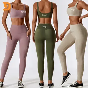 DJMC Activewear Fabricantes Oem Odm Logotipo personalizado Gimnasio sin costuras ropa deportiva mujeres sexy sujetadores deportivos deportes activos