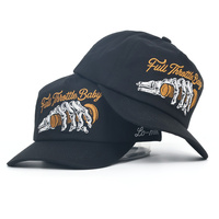 Gorra de 5 Paneles de Alta Calidad con Logotipo Bordado, Gorra sin Estructura