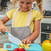 Enfants cuisine poignée ferme bords dentelés couteaux pour enfants 3 pièces ensemble cuisine couteau de cuisson ensemble