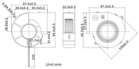 Ventilateurs soufflants DC WDF 97*97*33mm, roulement à manchon 9733mm, 12V 3000RPM 19.05CFM, haute pression d'air pour refroidissement de copieurs et caisses enregistreuses