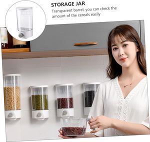 Wall Mounted ABS <b>Plastic</b> Cereal Dispenser Coffee <b>Kitchen</b> Washing Powder Dispenser Office Children's Style Spice Use OEM Design - Product Image 4