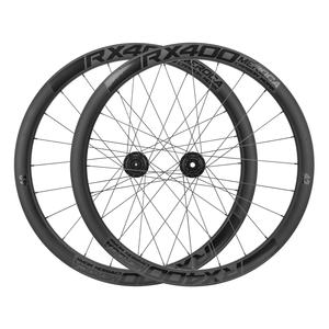 Meroca 50-mm-Carbonfaser-Rennrad-Laufradsatz mit Nabe für 2 Lager vorne und 4 Lager hinten, Schnellspanner/Steckachse, Sechs-Loch-Scheibenbremse - Product Image 1