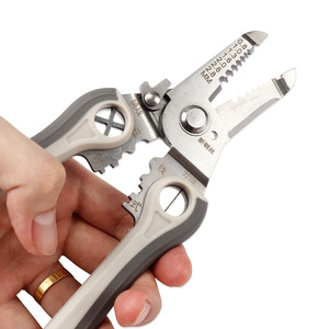 Alicates Multifuncionales de Electricista Lu Ban, Acero Inoxidable 3Cr13, Pelacables de 10 AWG, Crimpadora de Entrada Frontal Industrial - Product Image 1