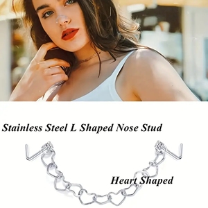 Venta al por mayor de anillos de Nariz de estilo simple de acero inoxidable, conjunto de tachuelas hipoalergénicas de circón para niños, joyería de boda, Piercing para la nariz - Product Image 5