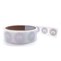 Étiquette NFC en papier prête à être expédiée, puce HF NTAG 213 13,56 MHz, forme ronde de 25 mm, autocollant RFID