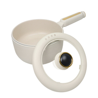 Mini marmite multifonctionnelle Cuiseur à riz électrique multifonctions Poêle à frire à revêtement antiadhésif Poêle à frire domestique portable 600W