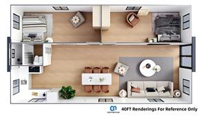 Vente Flash : <span class=keywords><strong>Maison</strong></span> Conteneur Extensible de 40 pieds – Habitation Portable et Mobile, Petite <span class=keywords><strong>Maison</strong></span> Préfabriquée Extensible - Product Image 4