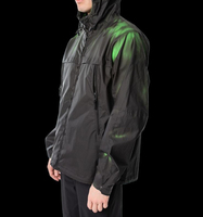 Veste à capuche thermochromique pour homme, imperméable, coupe-vent, séchage rapide, légère, grande taille, streetwear décontracté, randonnée en plein air