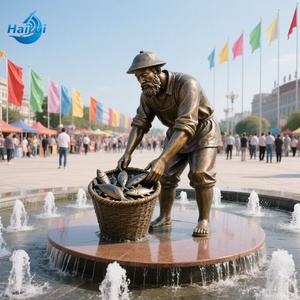 <span class=keywords><strong>Statua</strong></span> Personalizzata a Grandezza Naturale in Metallo, Ottone o Bronzo di un Pescatore per Giardino - Product Image 2