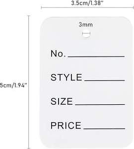 Etiquetas de precio Etiquetas de papel blanco Tamaño de <span class=keywords><strong>ropa</strong></span>, etiquetas, cupón, tienda, sin cuerda, etiquetas de <span class=keywords><strong>ropa</strong></span> con paquete de caja exquisita - Product Image 2