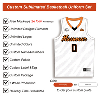 Ensemble de maillots de basket-ball sans manches personnalisés pour hommes, couleur orange, kit Pro-Am, nom/numéro de l'équipe imprimé, maille respirante sublimée