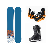 Ensemble de snowboard et de ski rond personnalisé Freestyle avec plaque en TPU, noyau en peuplier et bambou, fibre de verre triaxiale - Modèle PK-K01