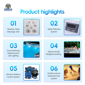 Piscine Spa Extérieure à <span class=keywords><strong>Pompe</strong></span> à <span class=keywords><strong>Chaleur</strong></span> avec Filtre et Éclairage LED pour Piscines, Bains à Remous et Baignoires Glacées - Accessoire Spa <span class=keywords><strong>Whirlpool</strong></span> - Product Image 6