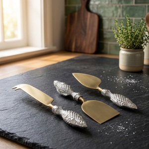 Ensemble de couteaux à fromage décoratifs avec manche artistique, outils de service en métal pour planches à fromage, présentations de table gastronomiques et divertissements à domicile - Product Image 4