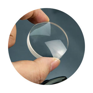 공장 가격 맞춤형 라운드 강화 투명 울트라 클리어 낮은 철 유리 렌즈 커버 유리 패널 - Product Image 1
