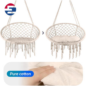 आधुनिक डबल सीटें इनडोर/आउटडोर फांसी कुर्सी स्विंग 600d ऑक्साफोर्ड तकिया लोहे के फ्रेम रॉकिंग कुर्सी लिविंग रूम - Product Image 5