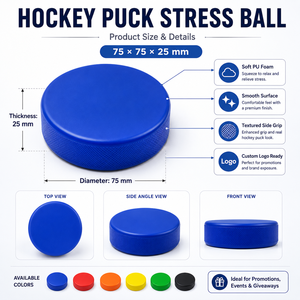 Pelota Antiestrés de Espuma PU con Diseño de Disco de Hockey, Personalizada, al por Mayor, para Promociones, Regalos, Ferias Comerciales y Obsequios - Product Image 3