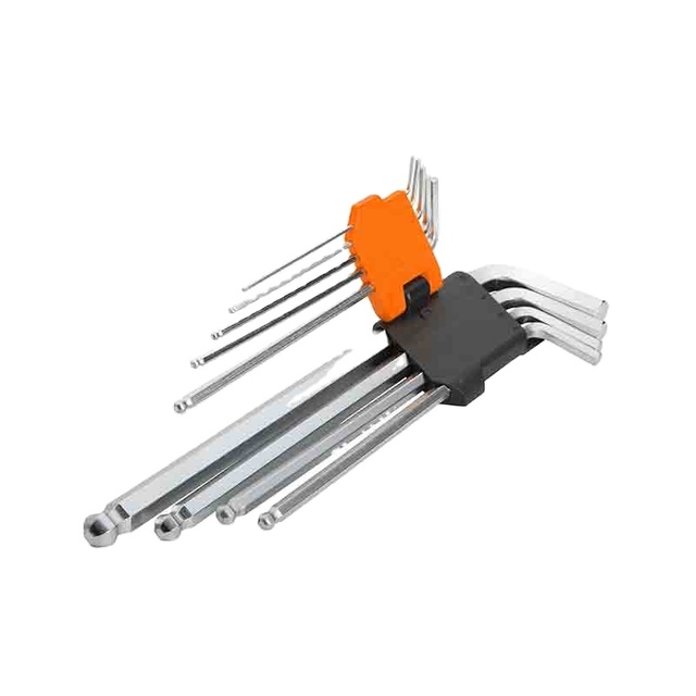 WOKIN 207609 9pcs Ball Point Extra Long Arm Hex Key Set
