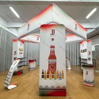 Stand d'exposition pliable en aluminium 20x20 pieds, stand de salon professionnel personnalisé en tissu tendu avec affichage suspendu