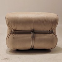 Fauteuil lounge moderne en forme de nuage sans accoudoirs en cuir PU avec structure intérieure en acier carbone