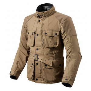 Chaqueta textil para motocicleta, cubierta de abrigo, estilo de cuello, con cinturones ajustables, diseño personalizado, protección prémium, EN 17092 - Product Image 1