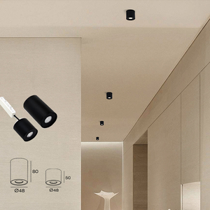 Faretti da Incasso per Hotel, Mini Luci Cilindriche con Driver Interno ed Esterno Opzionale, Lampade da <span class=keywords><strong>Soffitto</strong></span> Ultra Compatte a Montaggio Superficiale - Product Image 1