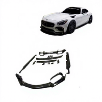 Kit carrosserie complet en fibre de carbone ventilée pour Mercedes AMG GT S Coupé 2 portes 2015-2017 – Lame avant, jupes latérales, diffuseur, aileron – Pièces de mise à niveau