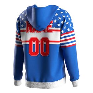 Fabricante de Uniformes Deportivos para Hombre, Manga Larga, Cuello en V, Bordado, Sublimado, Estilo Vintage, Jersey de Hockey con Capucha, Venta al Por Mayor - Product Image 2