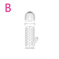 Noppenverzierter Kristall-Penis-Kondom-Sleeve mit Penisring zur Erektionsverstärkung für Männer