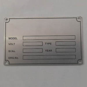 Placa de datos de impresión personalizada Etiquetas de válvula de metal Etiquetas grabadas Etiquetas de acero inoxidable con agujeros - Product Image 1