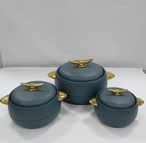 Olla Térmica Aislada Estilo Real Gris Oscuro 1L 2L 3.5L <span class=keywords><strong>con</strong></span> Asas Ergonómicas Doradas para Mantener Alimentos Calientes - Product Image 6