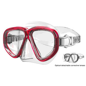 स्पष्ट दृश्य लेंस पेशेवर महासागर मुक्त गोता मास्क वयस्क के लिए पीले पीसी फ्रेम स्कूबा डाइविंग मास्क - Product Image 5