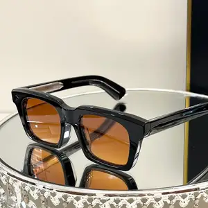 Custom Logo Retro Men Women OEM ODM Vintage Acetate Sunglasses Square TAC Polarized Shades Sun Glasses Unisex 2024