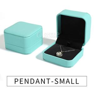 Custom Packaging <b>Gift</b> <b>Box</b> Luxury Pu Leather Jewelry <b>Box</b> <b>Earrings</b> Ring Necklace Pu Leather Jewelry <b>Box</b> Set in Green - Product Image 6