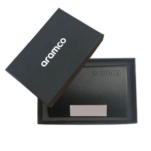 Stock Geometry Style Business Card Holder Oracle Bone Pattern Business <b>Gift</b> Card Box Custom Logo - Product Image 3