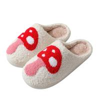 2025 Nieuwe Collectie Valentijn Hart Patroon Winter Slippers Gezellig Pluche Indoor Slippers Anti-Slip Warm Huis Slaapkamer Voor Vrouw Man