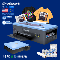 Imprimante DTF numérique Erasmart avec machine à poudre pour l'impression de vêtements, tête unique A3 30cm 1390, pour la création de logos DIY