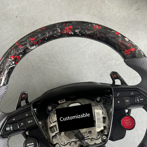 Volant en fibre de carbone forgé rouge avec Konb adapté pour <span class=keywords><strong>Audi</strong></span> RS <span class=keywords><strong>Sport</strong></span> S5 A4 B8 B9 RS5 <span class=keywords><strong>RS6</strong></span> A6 Q7 Q8 SQ7 RSQ7 RS3 RS4 A3 A5 - Product Image 5