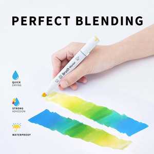 कलाकार ग्रेड 168 दोहरी टिप मार्कर सेट करें और पेशेवर ड्राइंग और डिय डिजाइन के लिए एक्रिलिक पेंट के साथ सेट - Product Image 3