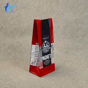 Sachets à fond plat personnalisés et imprimés sur mesure, <span class=keywords><strong>prix</strong></span> <span class=keywords><strong>de</strong></span> gros, avec encre <span class=keywords><strong>de</strong></span> qualité alimentaire pour le stockage des pâtes spaghetti et penne - Product Image 1
