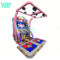 Machine de jeu vidéo d'arcade à monnayeur avec tapis de danse de 55 pouces, simulateur de jeu par geste pour deux joueurs
