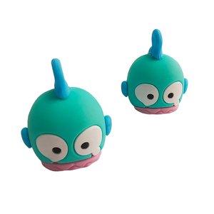 Custom 3D Cartoon Fish PVC Figurine Soft Silicone Surface Mini Marine Animal Figure OEM Logo Custom <b>Vinyl</b> Toy For Souvenir Gift - Product Image 1