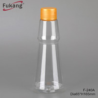 16oz en plastique pour animaux de compagnie sauce aux huîtres et vinaigre bouteille à vendre, en gros POUR ANIMAUX DE COMPAGNIE bouteille conique pour contenir l'huile de cuisson avec couvercle
