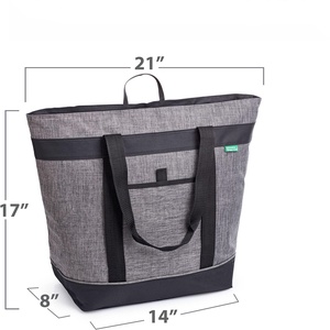 Sac isotherme tendance en polyester (gris) avec isolation thermique - Sac isotherme souple et portable pour les <span class=keywords><strong>courses</strong></span> et la <span class=keywords><strong>livraison</strong></span> <span class=keywords><strong>de</strong></span> repas - Product Image 2
