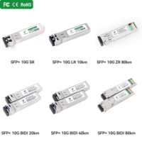 Módulo Transceptor Óptico de Fibra SFP+ 10G SR Multimodo 10GBASE-SR 850nm 300m Dúplex LC DDM MMF, Fábrica China