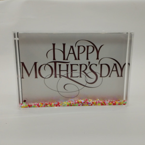 <span class=keywords><strong>Marco</strong></span> de Fotos Acrílico Líquido Premium Personalizado para el Día de la Madre con Purpurina Flotante para Decoración del Hogar, Regalo de Recuerdo Festivo - Product Image 2