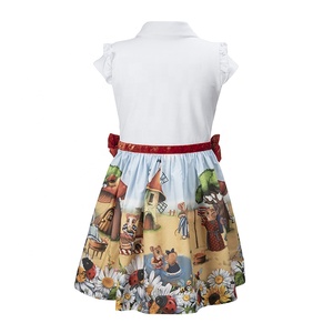 Stilnyashka-vestido de algodón con estampado de dibujos animados para niña pequeña, tirantes finos, para bebé - Product Image 6